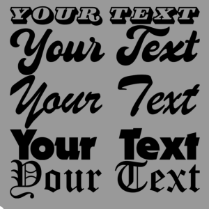 Custom Text Decal